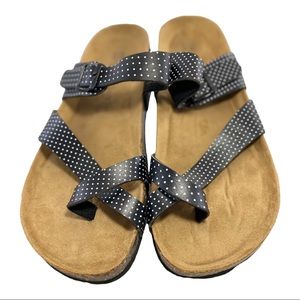 Maibulun Black White Polka Dot Sandal Size EU 44 Size 11